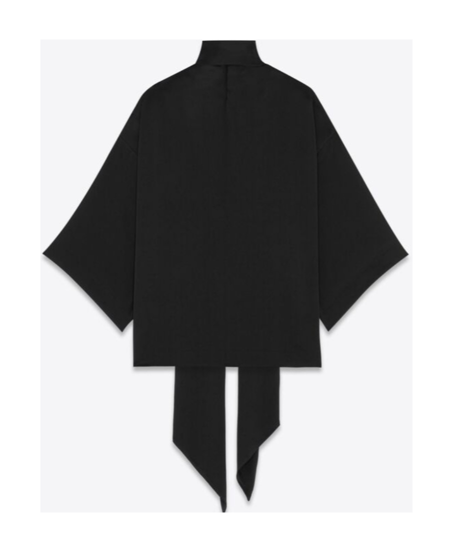 Saint Laurent Blouse In Crepe Satin In Black