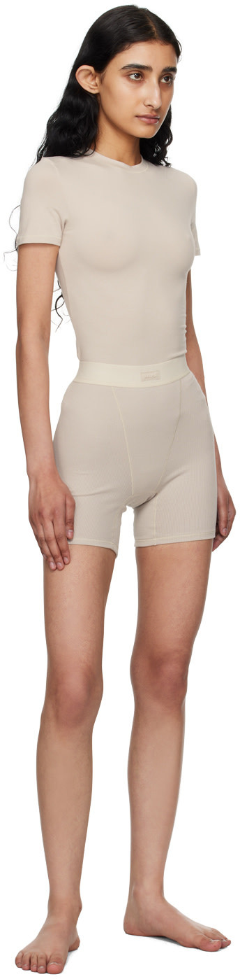 Skims Short-sleeved T-shirt In Nude
