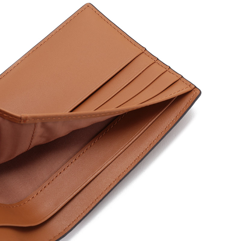 Mcm Small Monogram-print Bi-fold Wallet In Brown