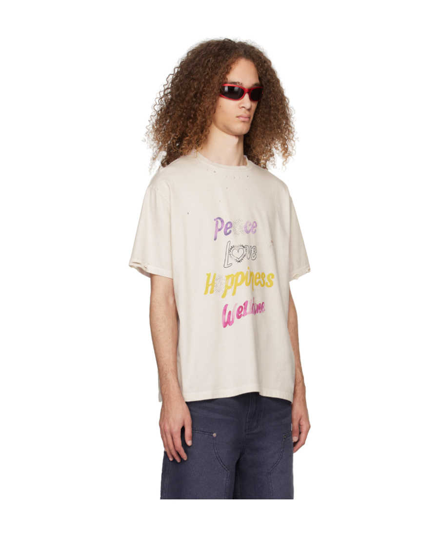 We11 Done Peace Logo-print T-shirt In White