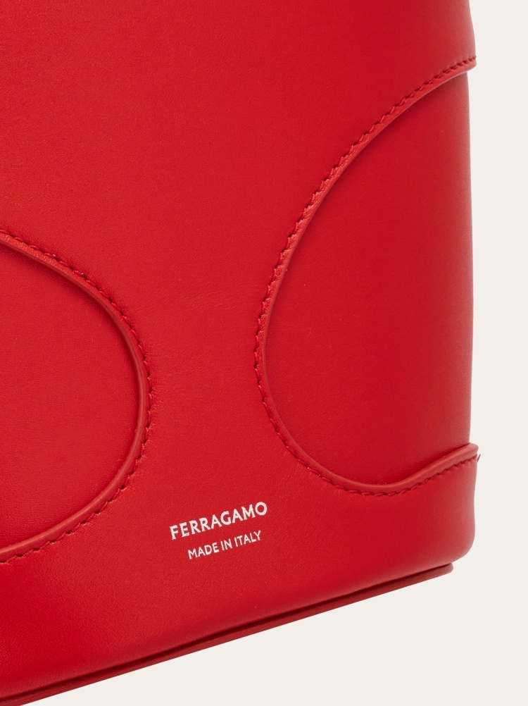 Ferragamo Red Leather Handbag In Red