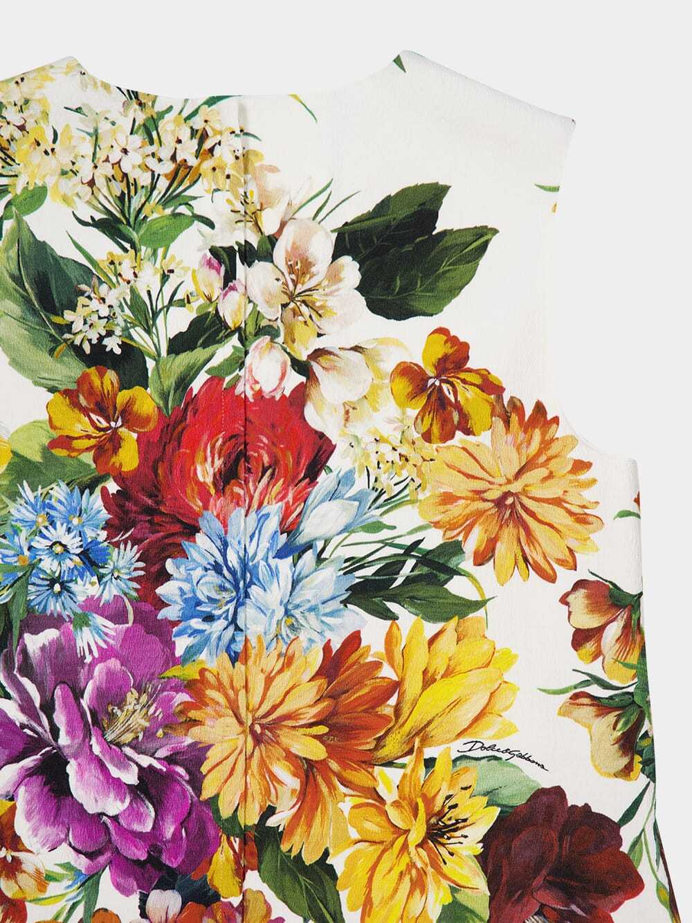 Dolce & Gabbana Dolce  Gabbana Flower Bouquet-printed Top In Multi