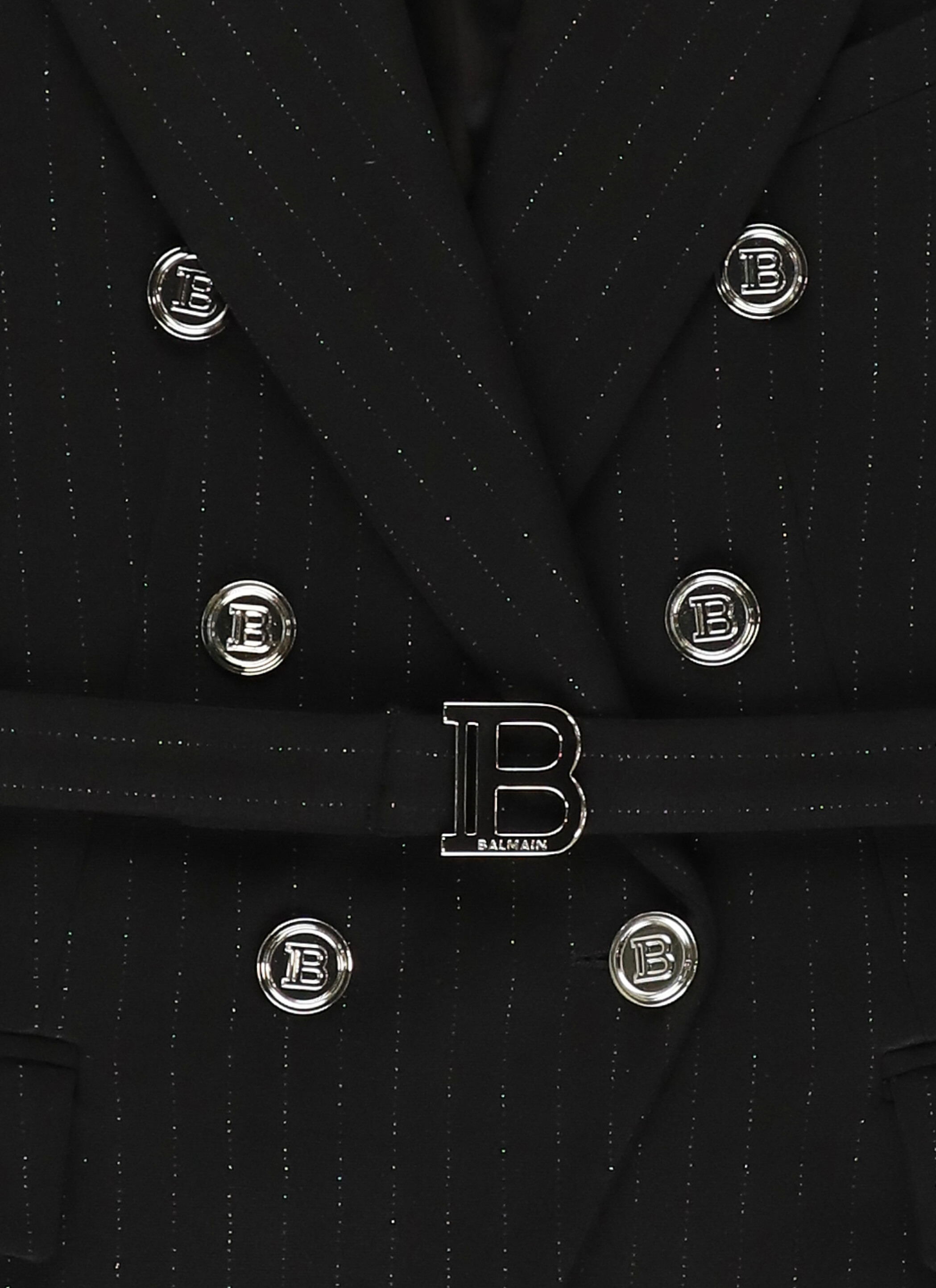 Balmain Double-breasted Blazer In Black