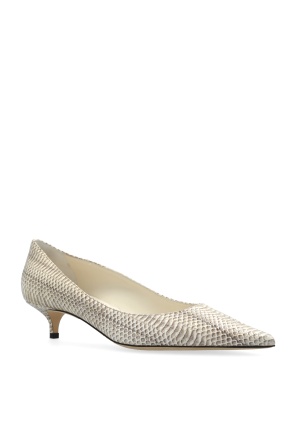 Jimmy Choo 40mm Amelia Snakeskin Pointed-toe Pumps In Animal Print