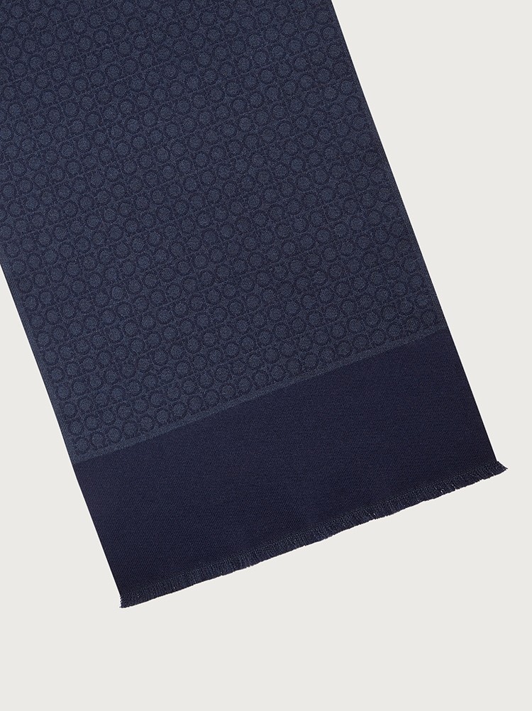 Ferragamo Logo Scarf In Black