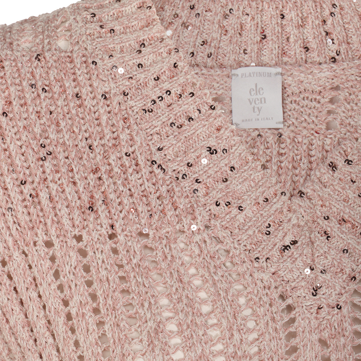 Shop Eleventy Sequin-embellished Top In Pink