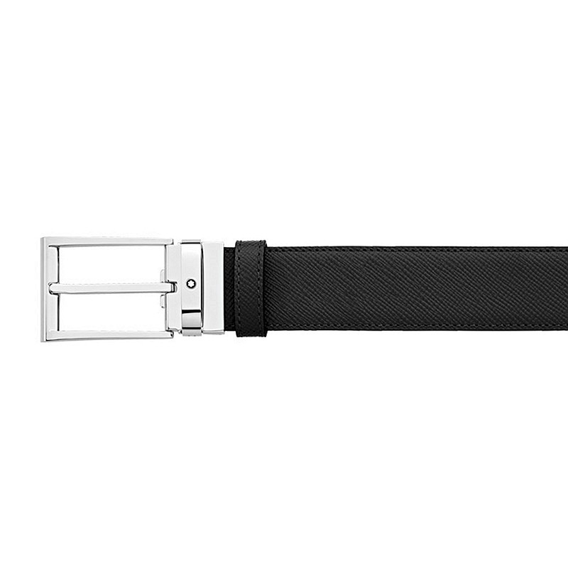 Montblanc Mens Saffiano Leather Belt In Black