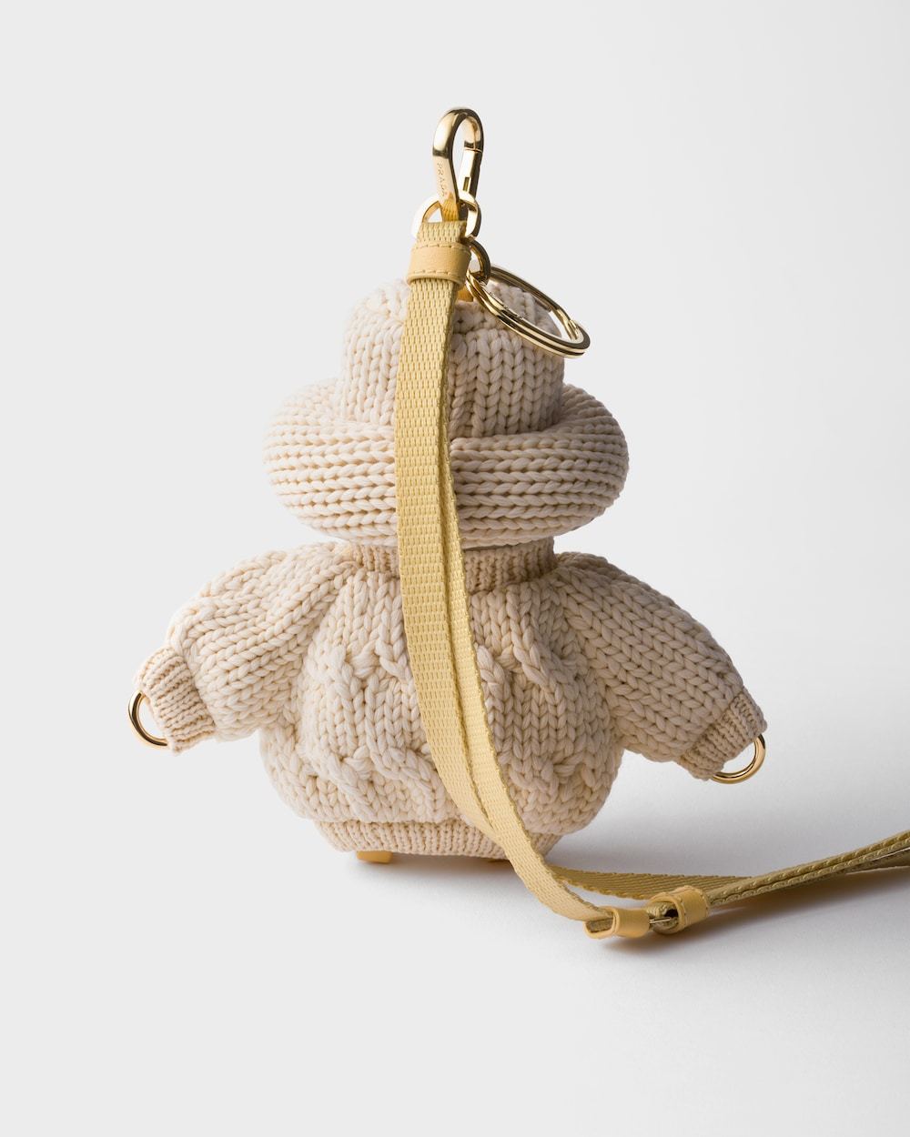 Prada Soft Robot Knit Keychain Charm In Multi