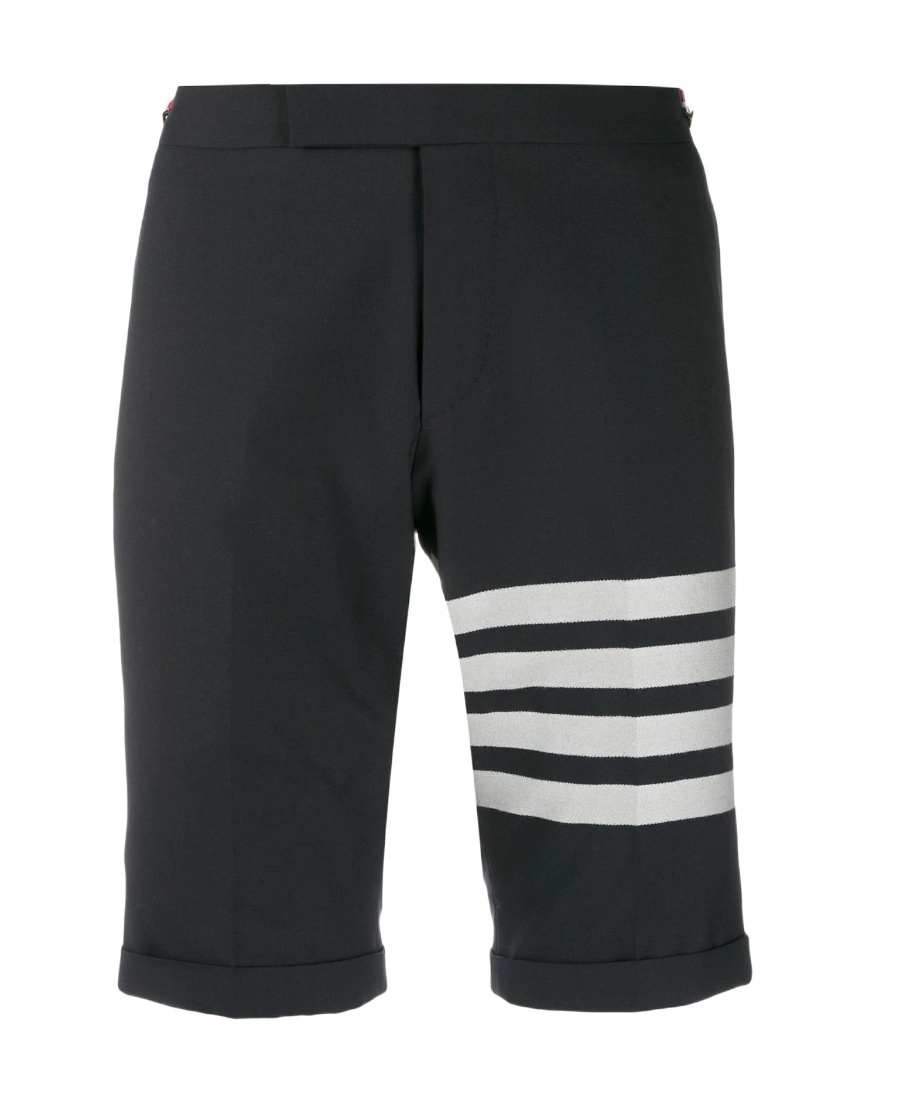 Thom Browne 4-bar Plain Weave Suiting Shorts In Black