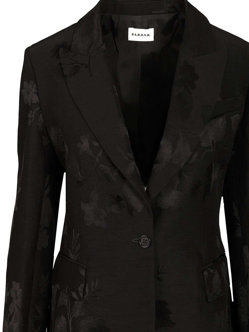 P.a.r.o.s.h Linen And Viscose Blazer In Black