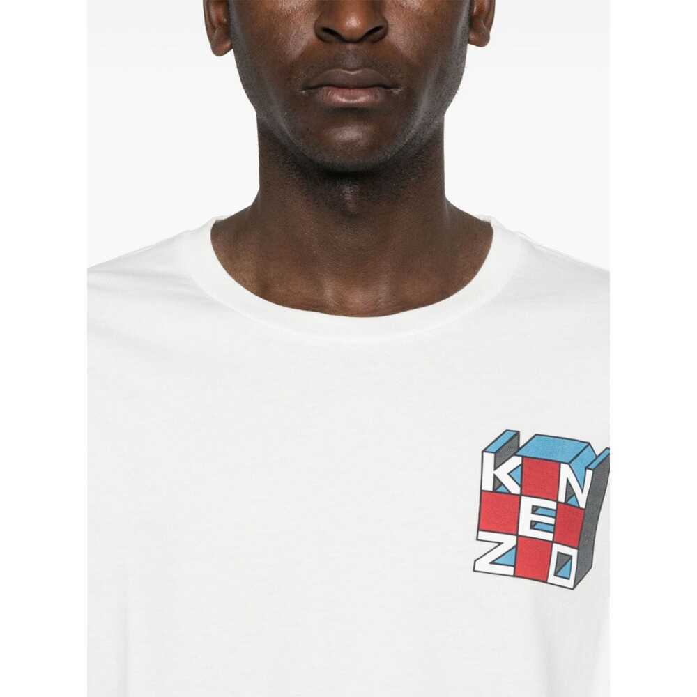 Kenzo Kube Logo-print T-shirt In White