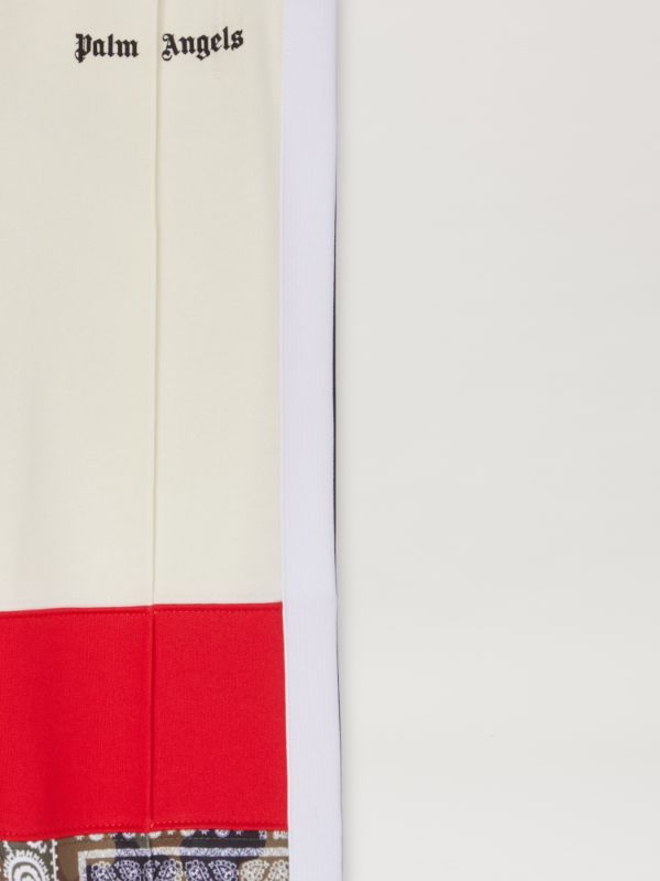 Palm Angels Colour-block Logo-print Track Pants In White