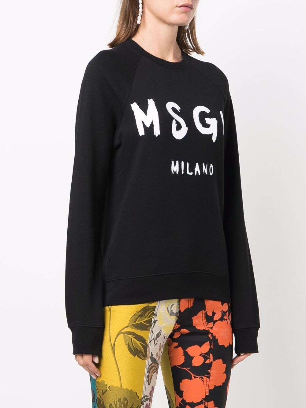 Msgm Relaxed-fit Sweatshirt With Raglan Sleeves In Black