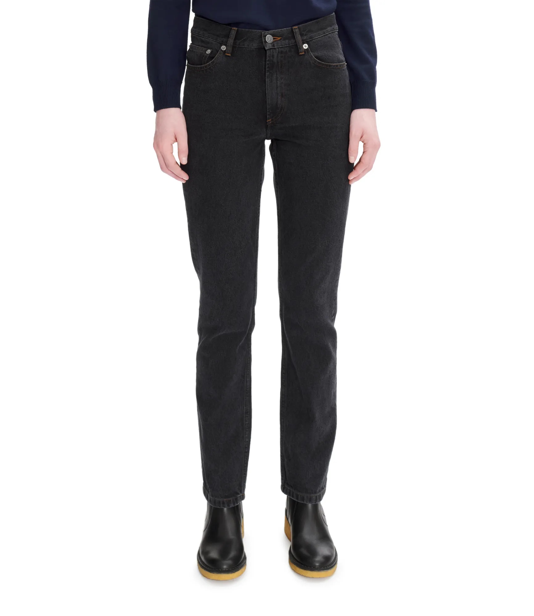 Apc Molly High-waist Jeans In Black