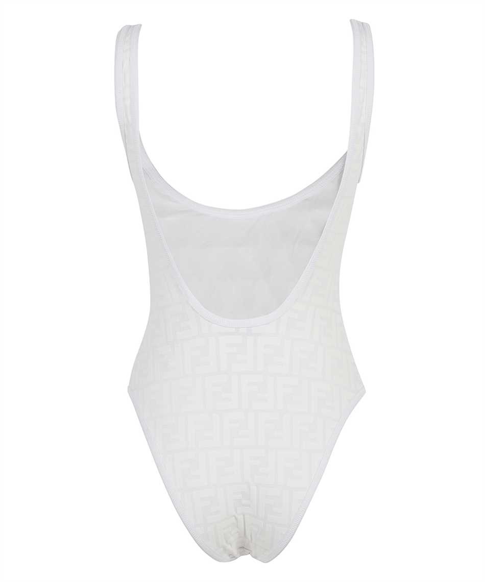 FENDI CROCHET-TRIM LOGO SWIMSUIT 