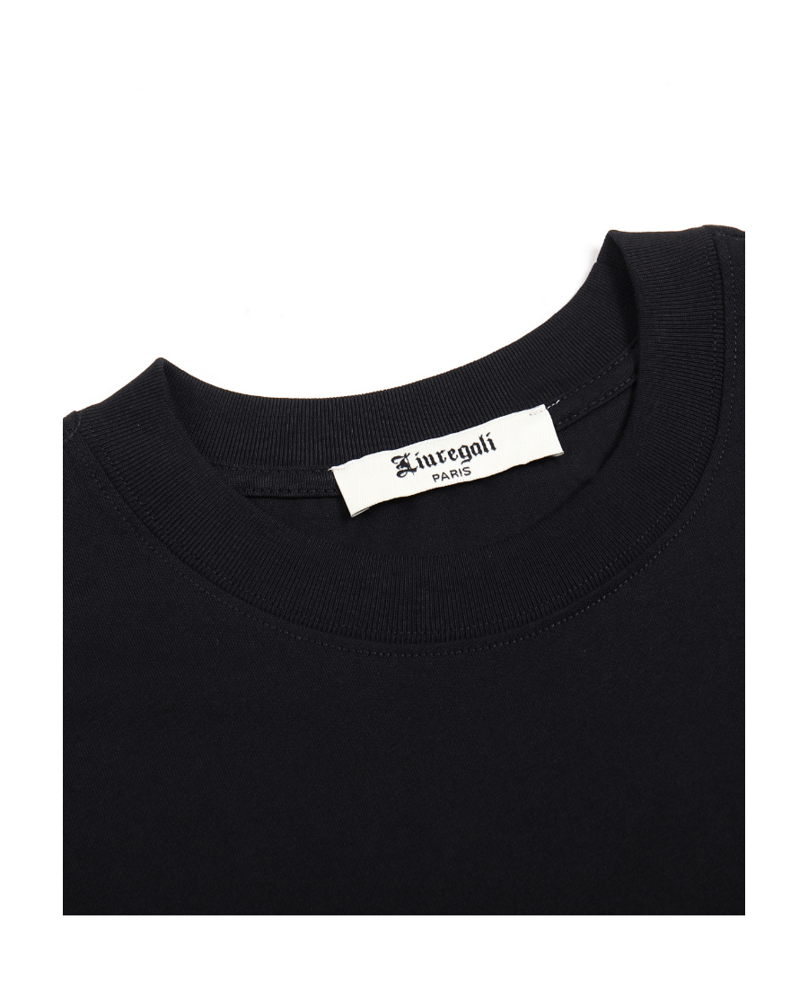 Liuregali Star Printed Short-sleeved T-shirt With The Same Style In Black