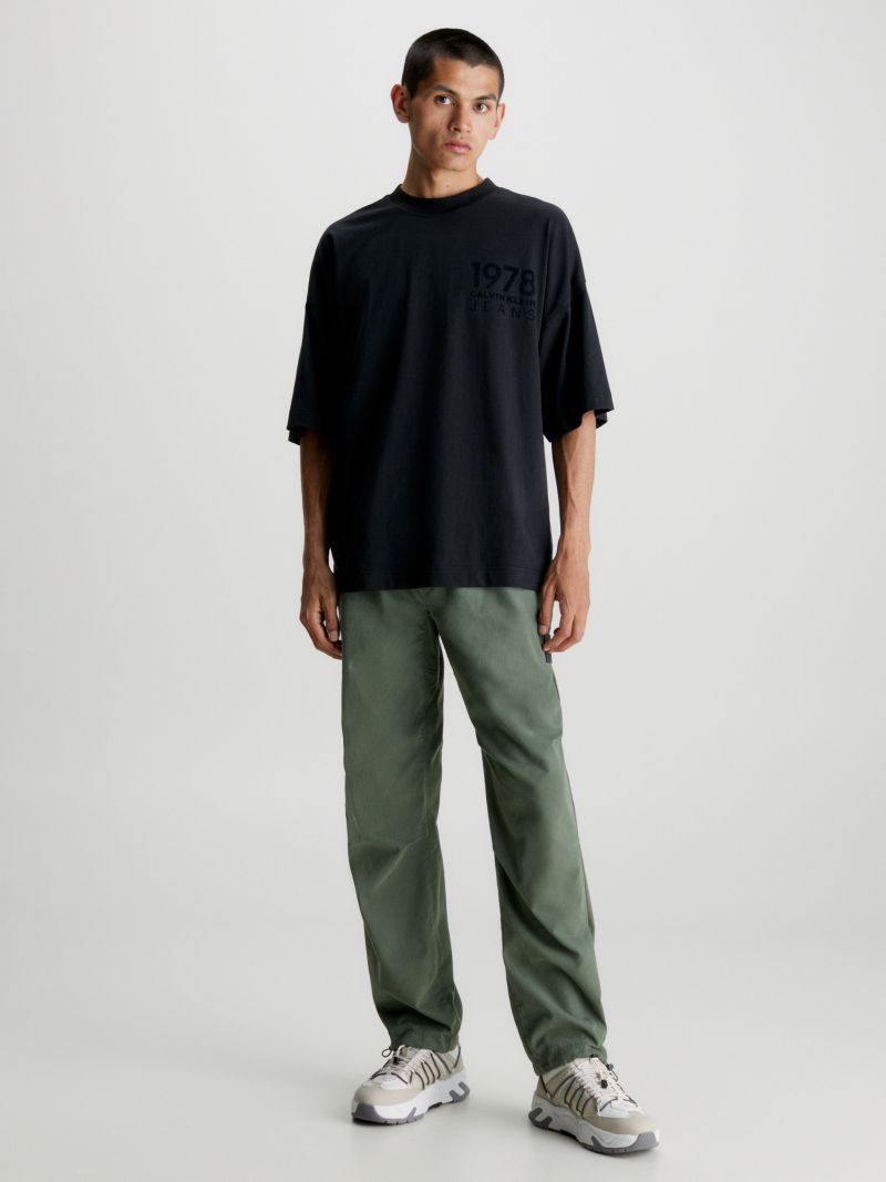 Calvin Klein Jeans Est.1978 Logo Silhouette T-shirt In Black