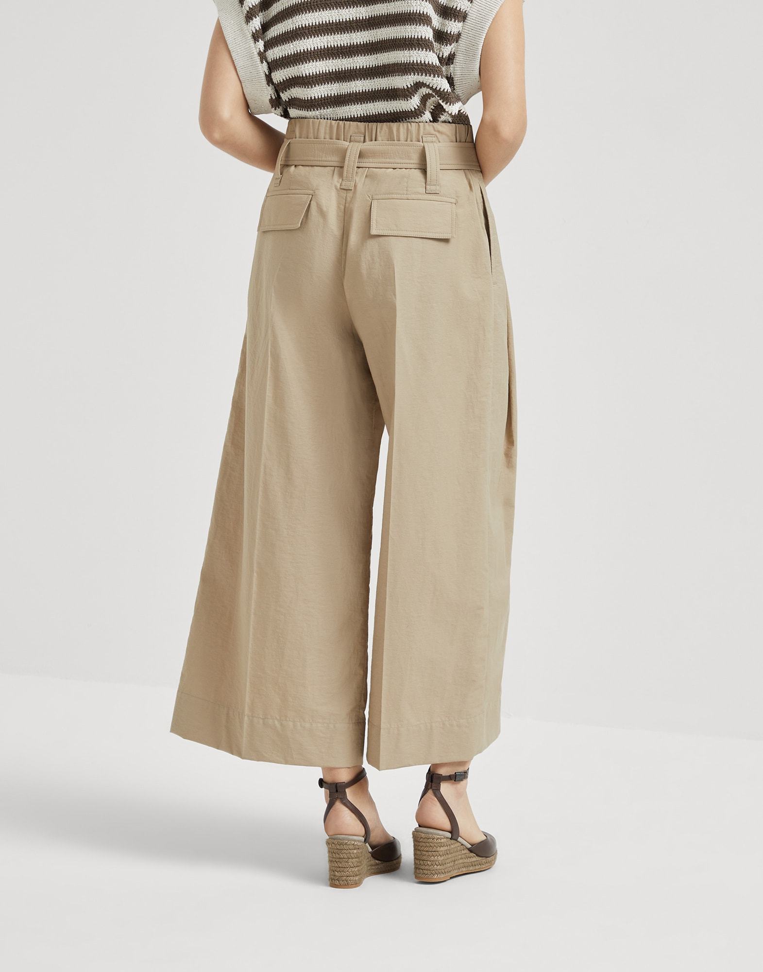 Brunello Cucinelli Belted Trousers In Neutral
