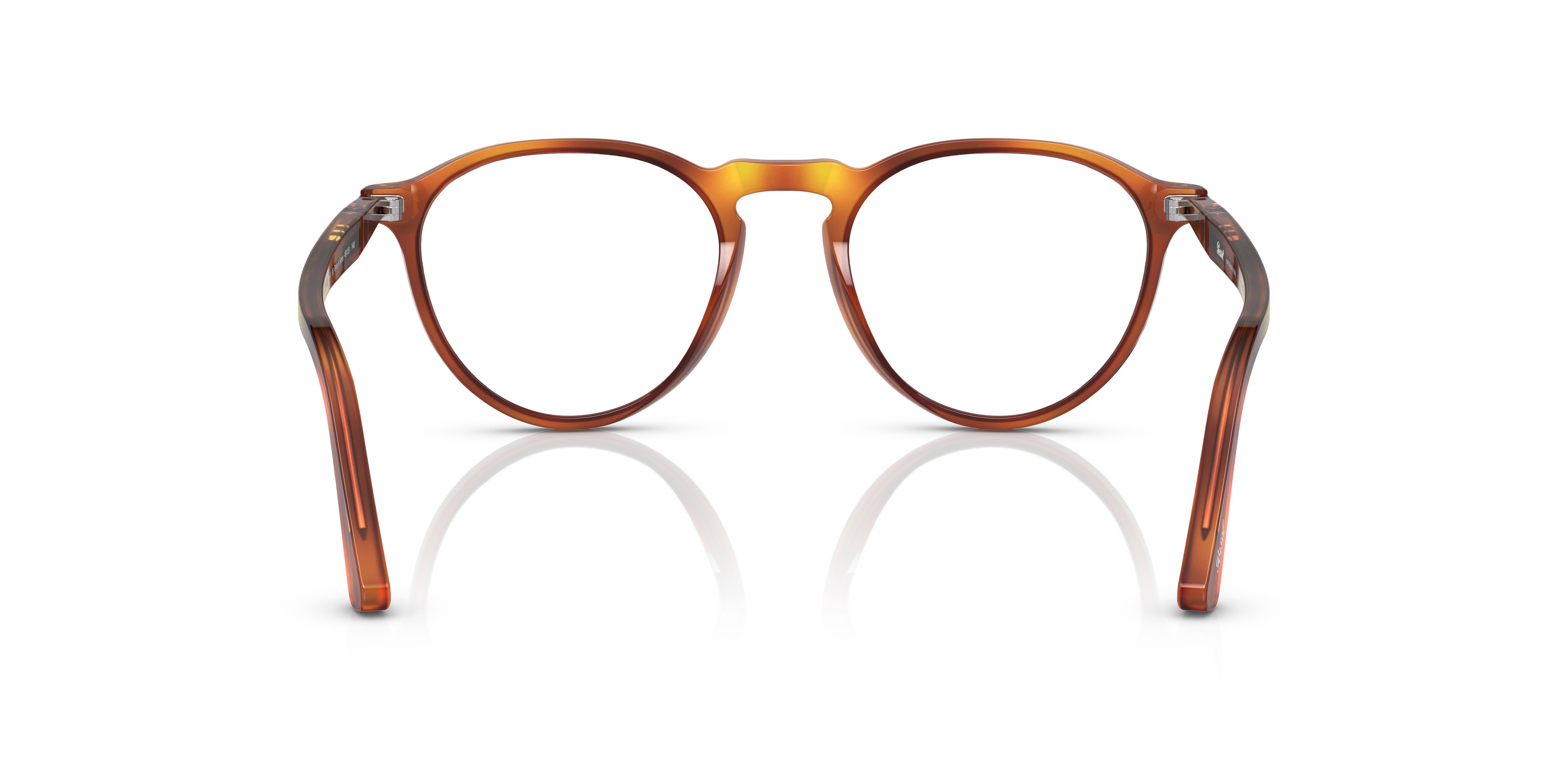 Persol Tortoiseshell-effect Round-frame Glasses In Brown