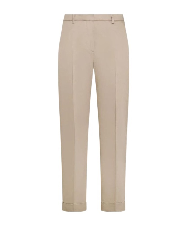 Seventy Ankle-length Trousers With Stretch Cotton Satin Cuff