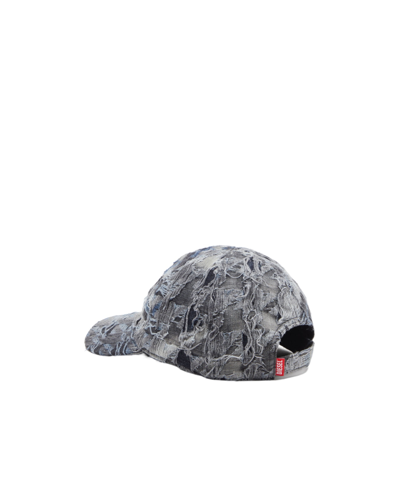 Diesel Curved Brim Distressed Baseball Cap In Gray