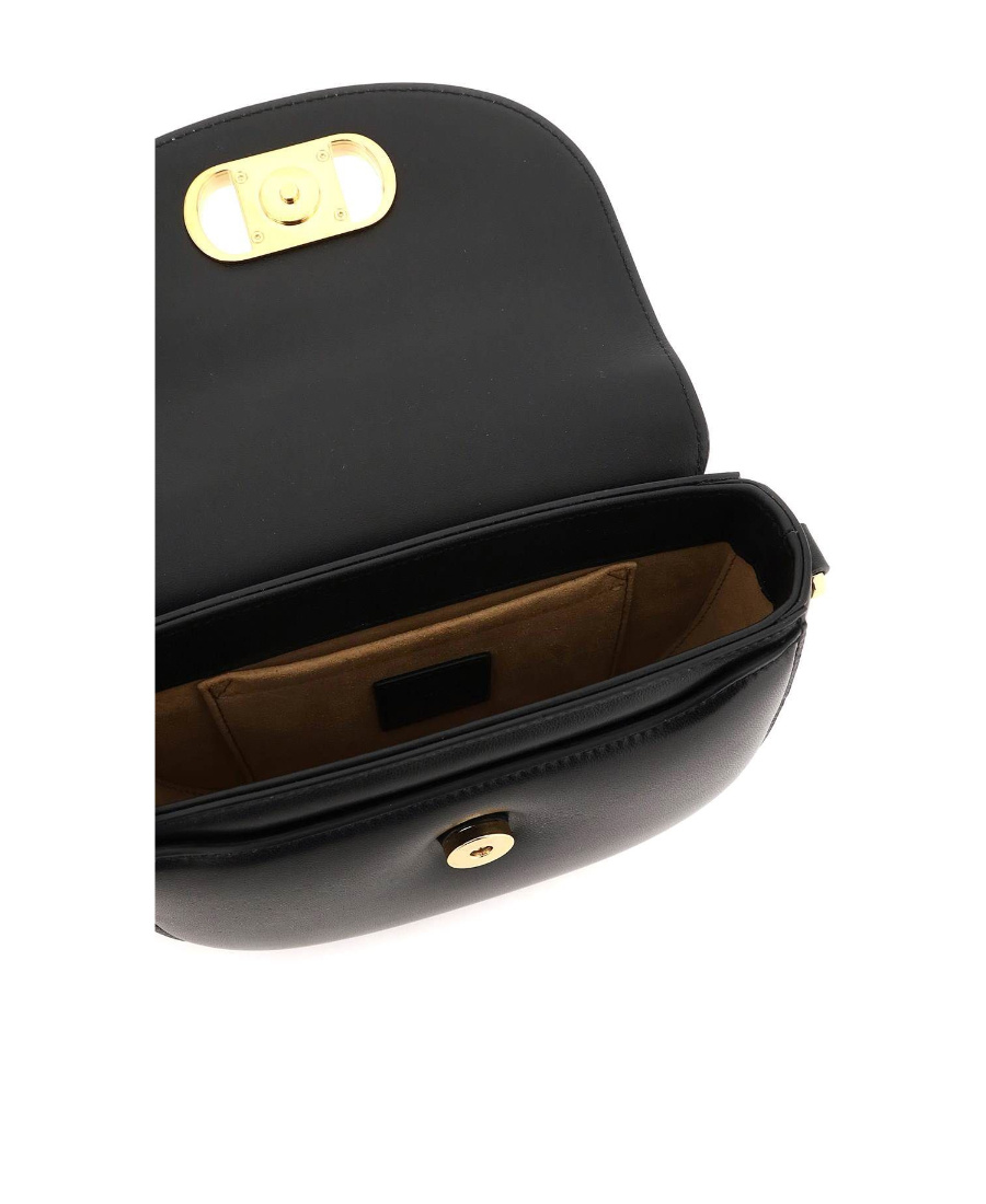 Mcm Travia Logo Plaque Mini Shoulder Bag In Black