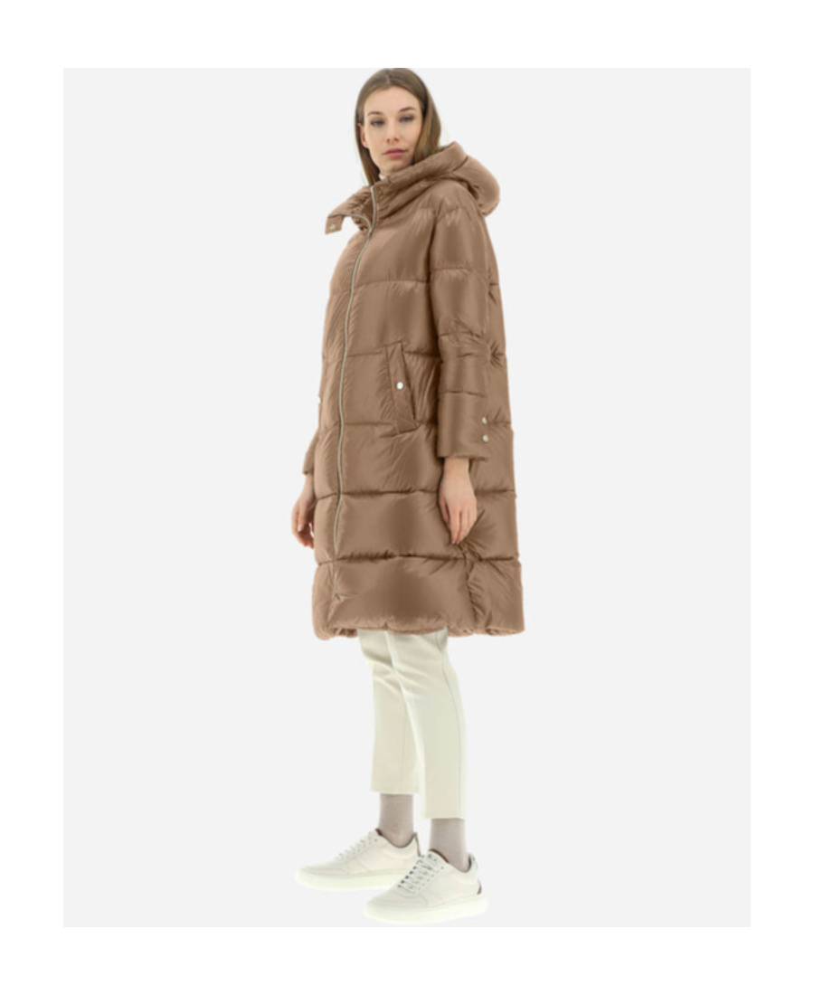 Herno Padded Hooded Coat In Brown