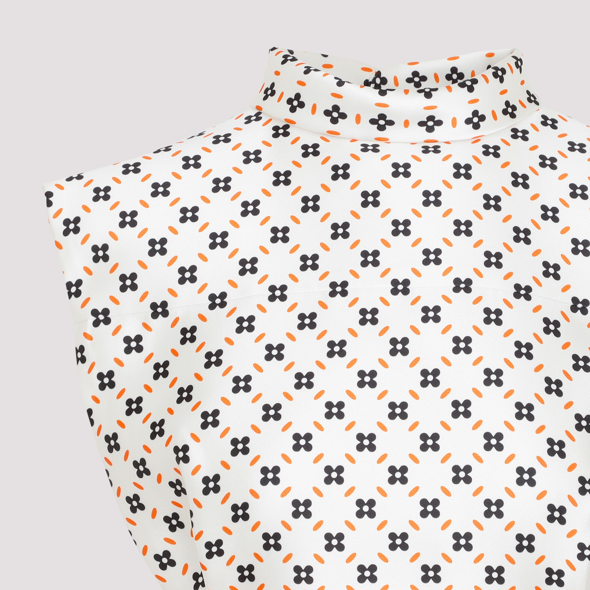 Lanvin Floral-print Sleeveless Blouse In White