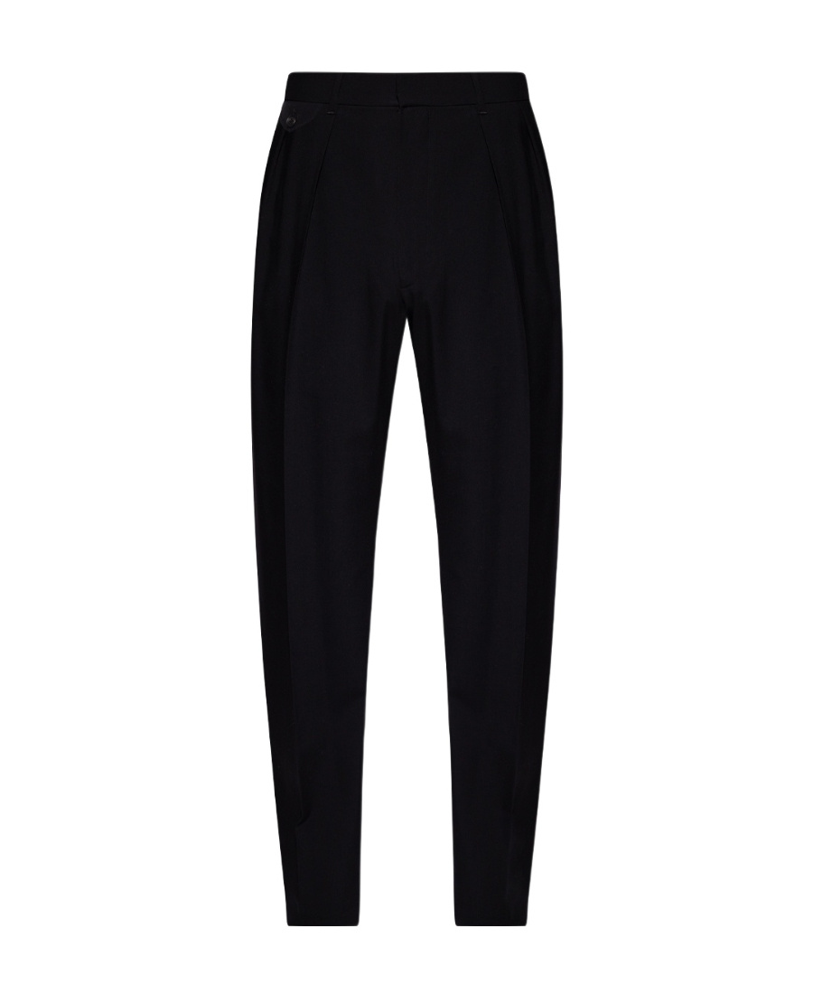 The Row Alistaire Straight-leg Wool-blend Twill Trousers In Black
