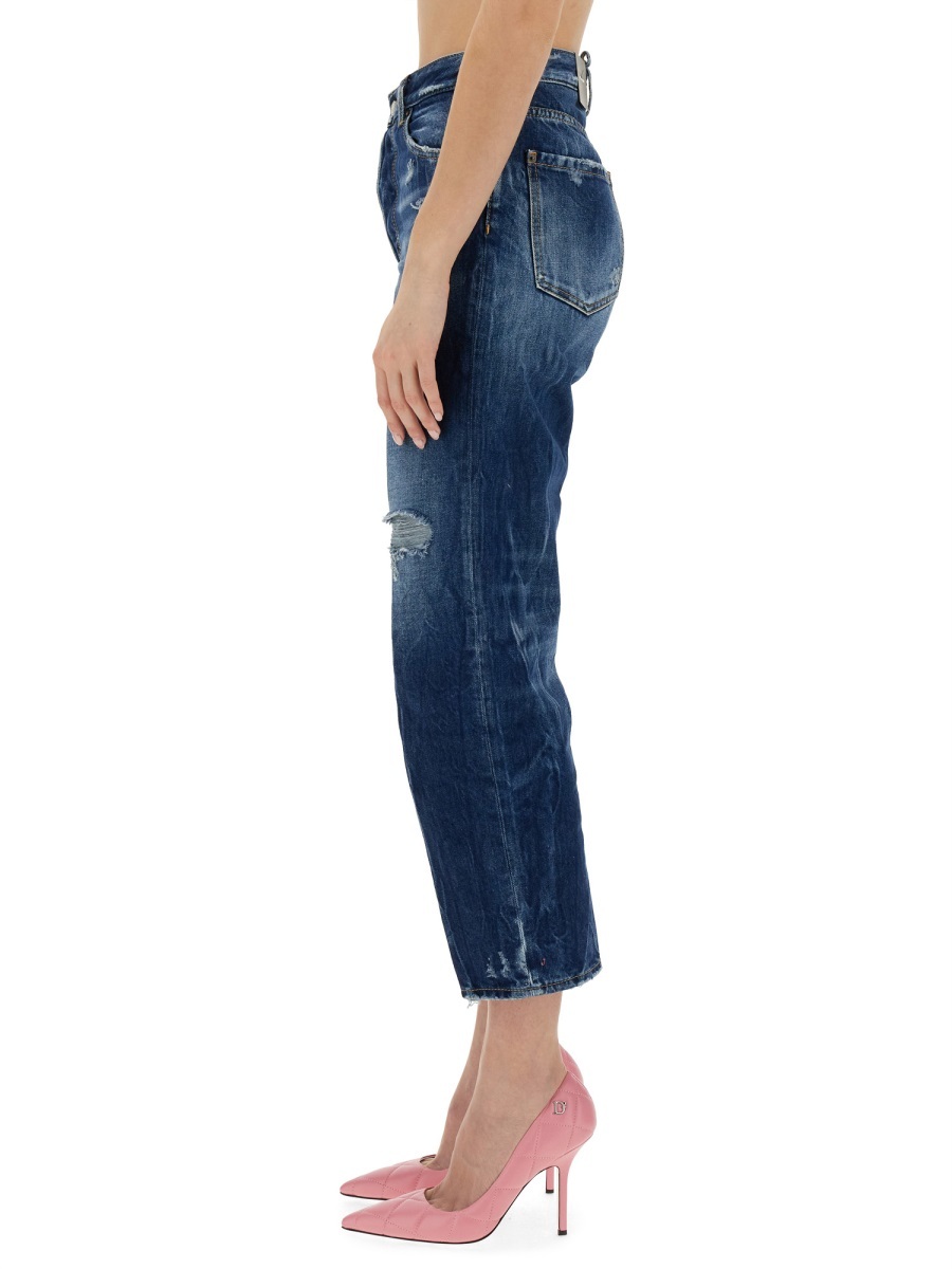 Shop Dsquared2 Mid-rise Straight-leg Jeans In Blue