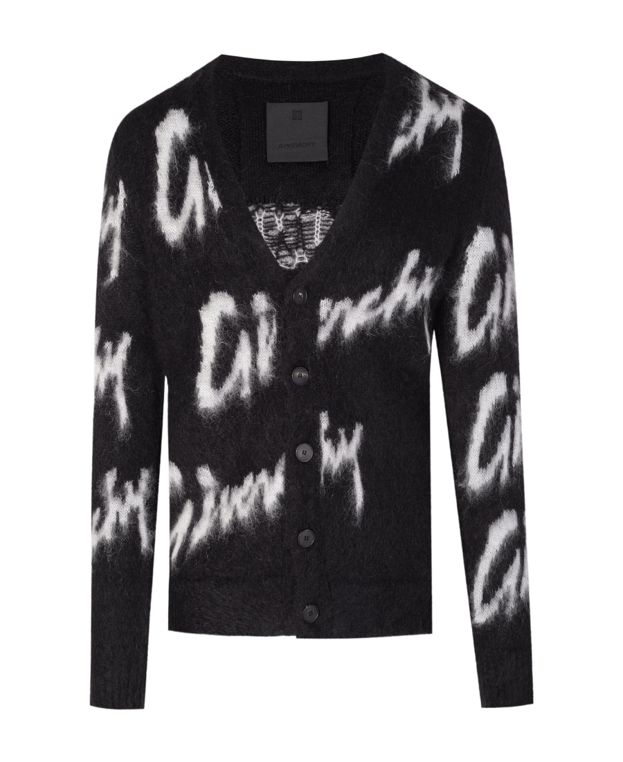 Givenchy Logo Embroidered Crewneck Knit Jumper In Black