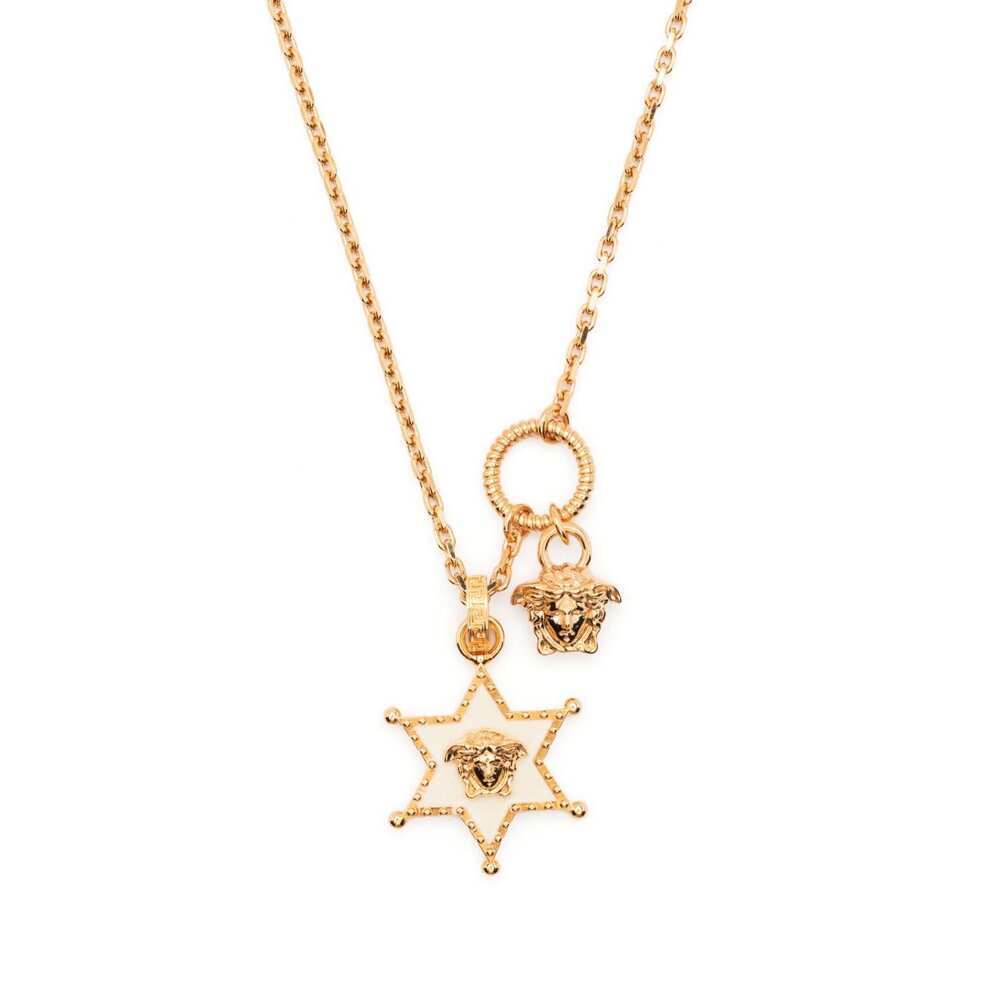 Versace Medusa-charm Detail Necklace In Yellow