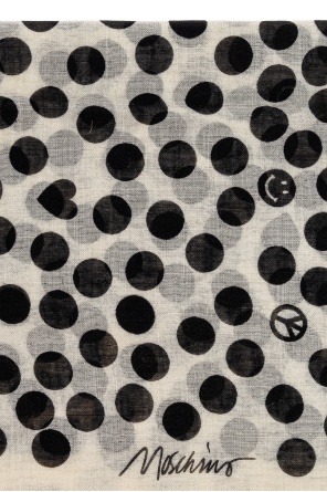 Moschino Polka-dot Pattern Scarf In White