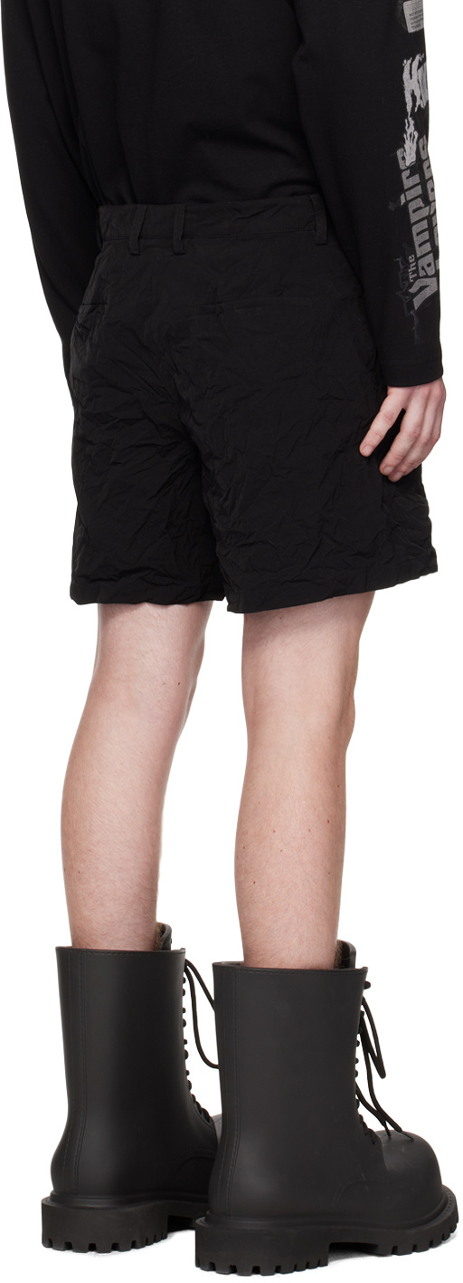 We11 Done Crumpled Shorts In Black