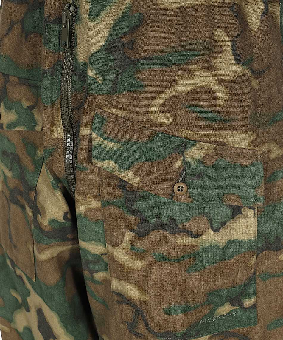 Shop Givenchy Camouflage-print Cotton Cargo Trousers In Green