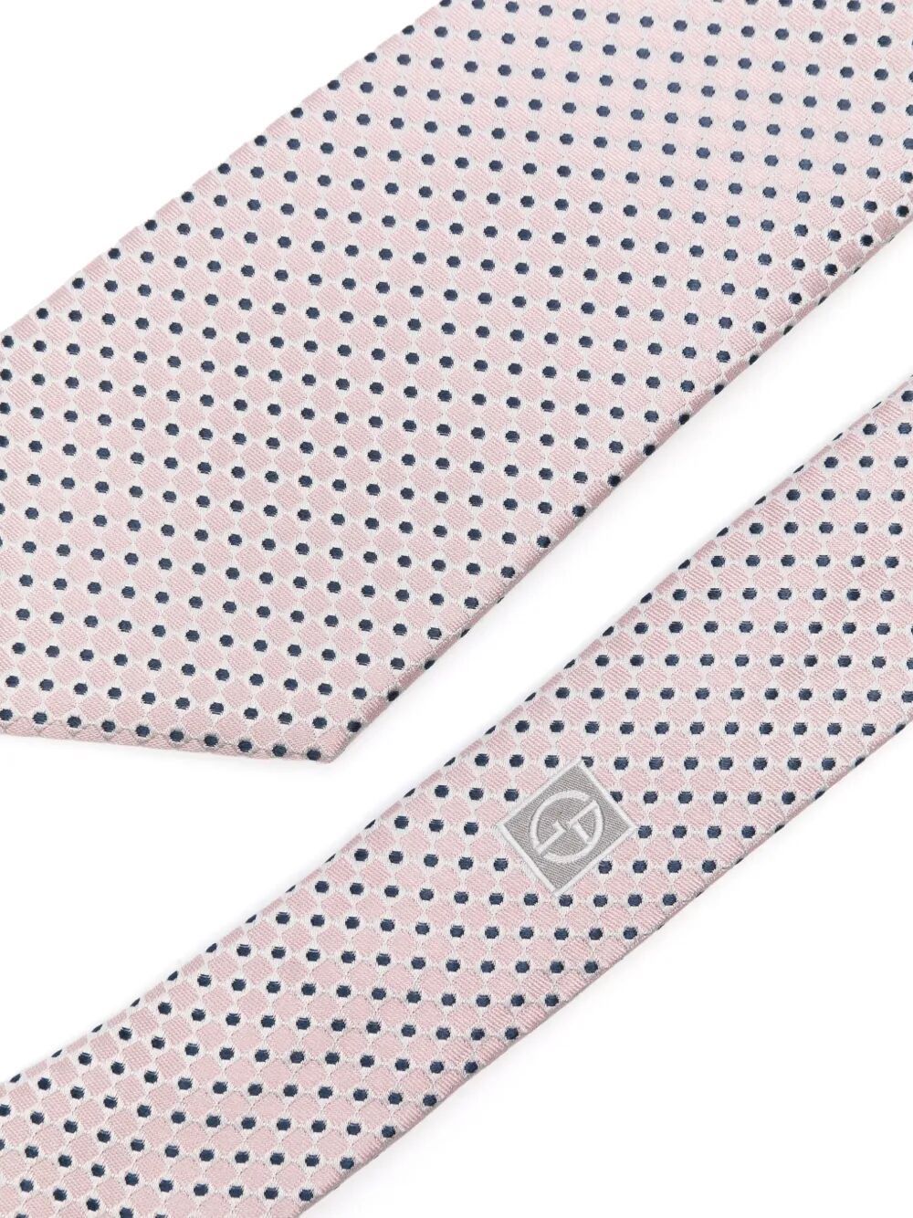Giorgio Armani Patterned-jacquard Silk Tie In Gray
