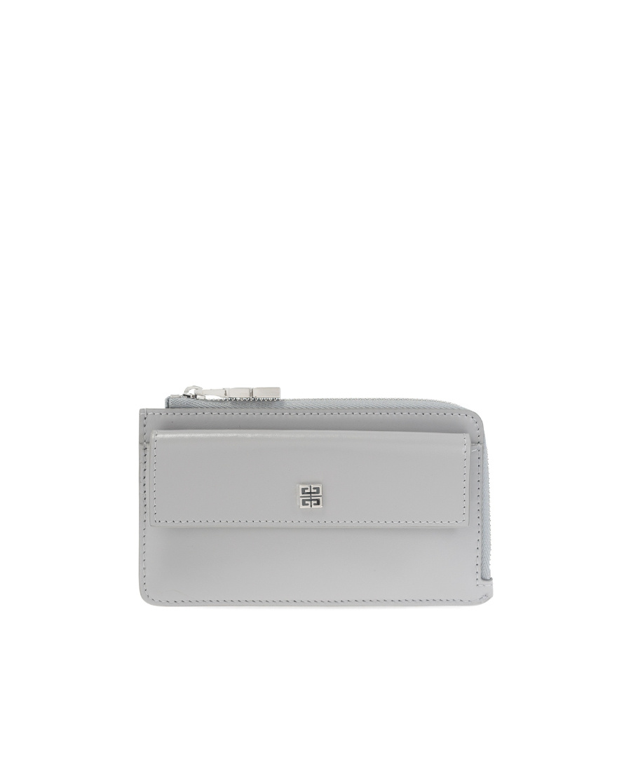 Givenchy 4g Zip-around Cardholder In Gray