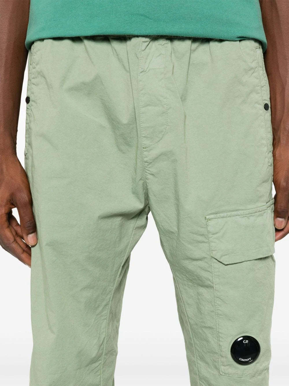 C.p. Company Mens Chrome Relaxed-fit Cargos Trousers Seagrass In Gray