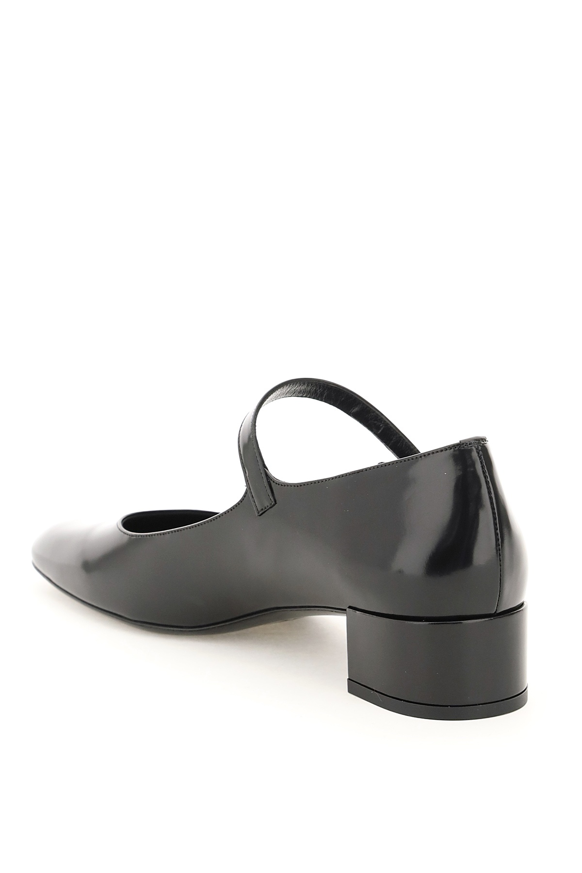 By Far Ginny 45mm Leather Mary Jane Pumps In Black