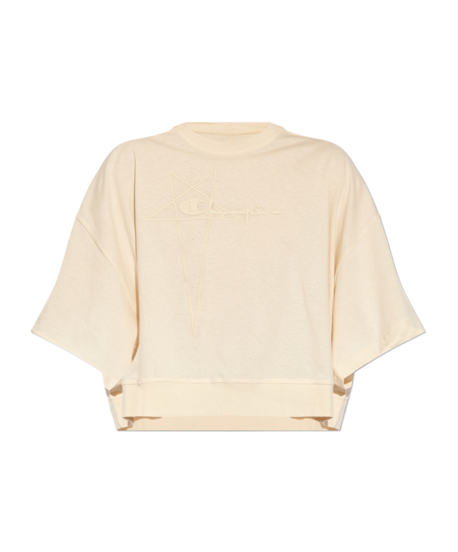 Rick Owens Tommy Cropped Sweatshirt In Nude