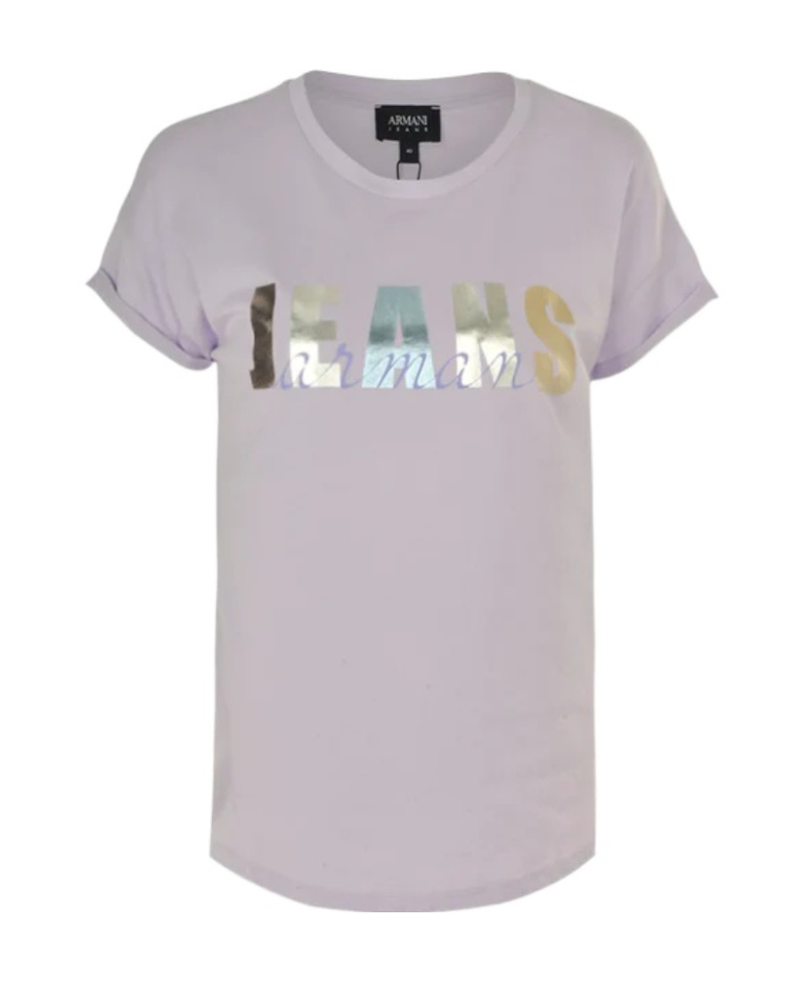 Shop Armani Jeans Item O-neck Short-sleeved T-shirt In Gray