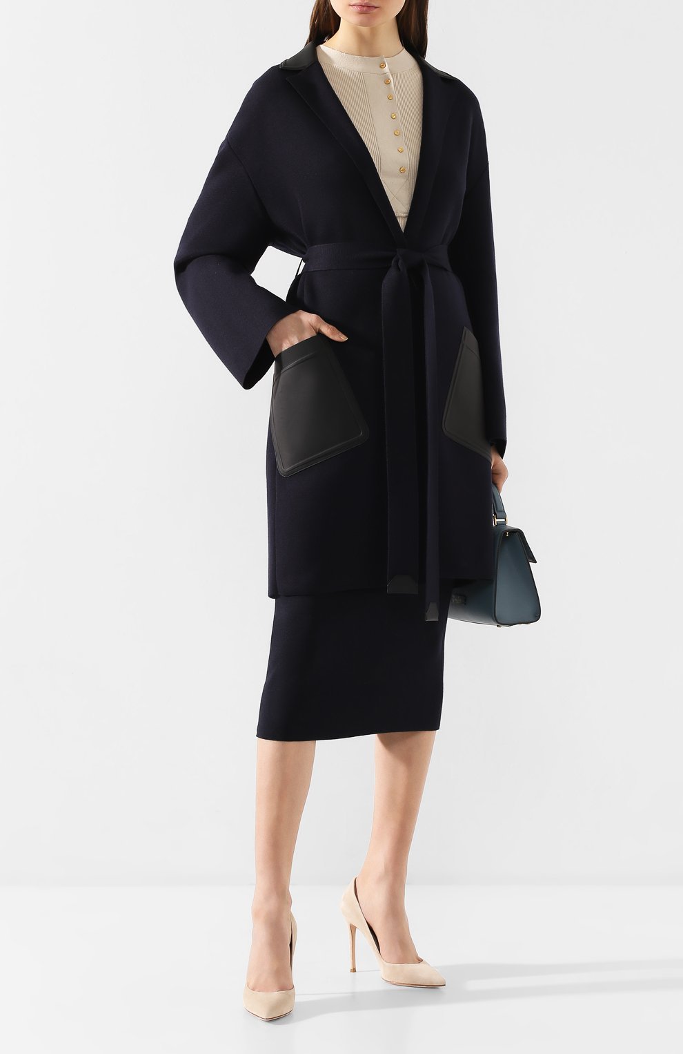 Loro Piana Lapel Lace Knitted Cardigan In Black