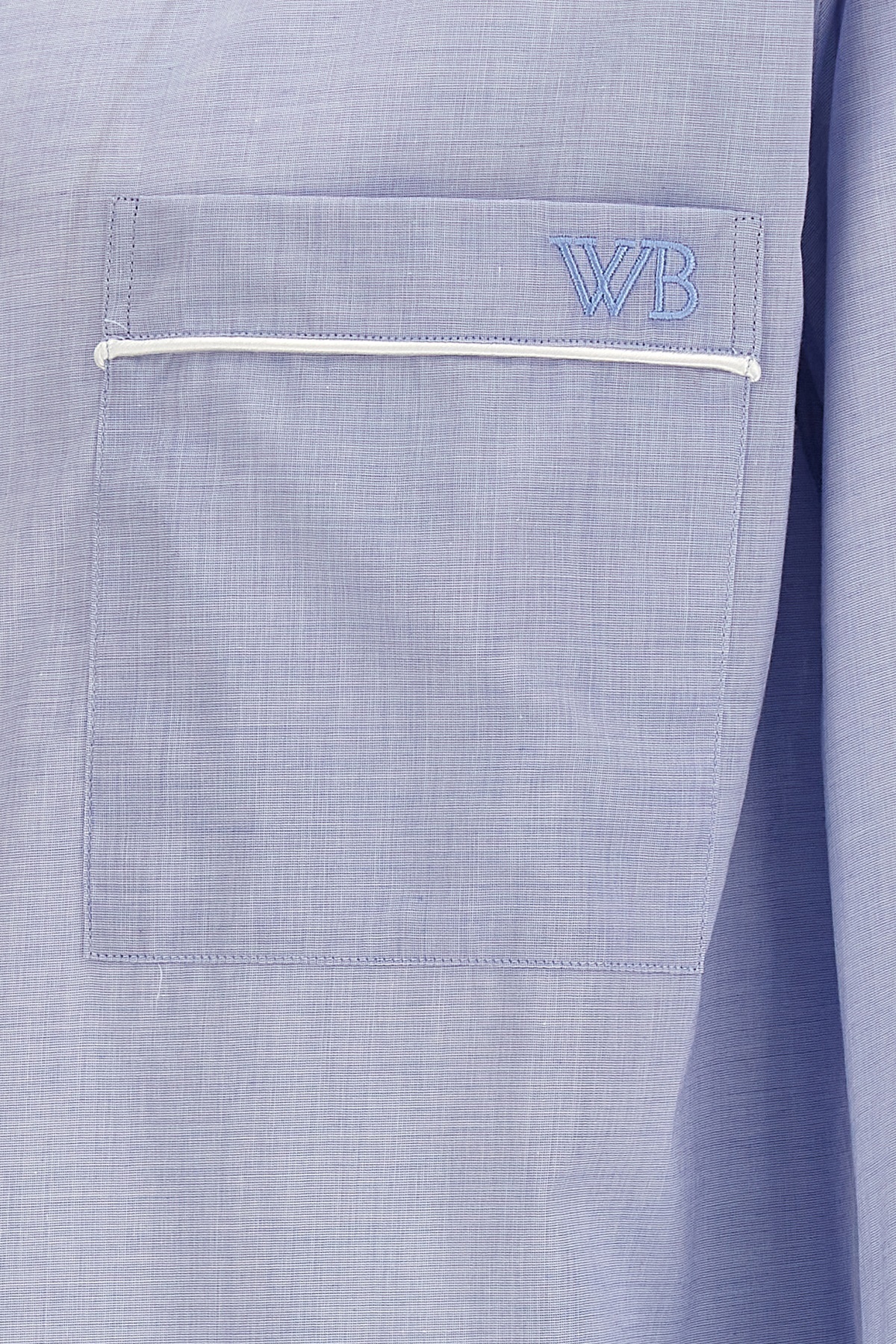 Shop Wales Bonner Market Stripe-detail Shirt In Gray