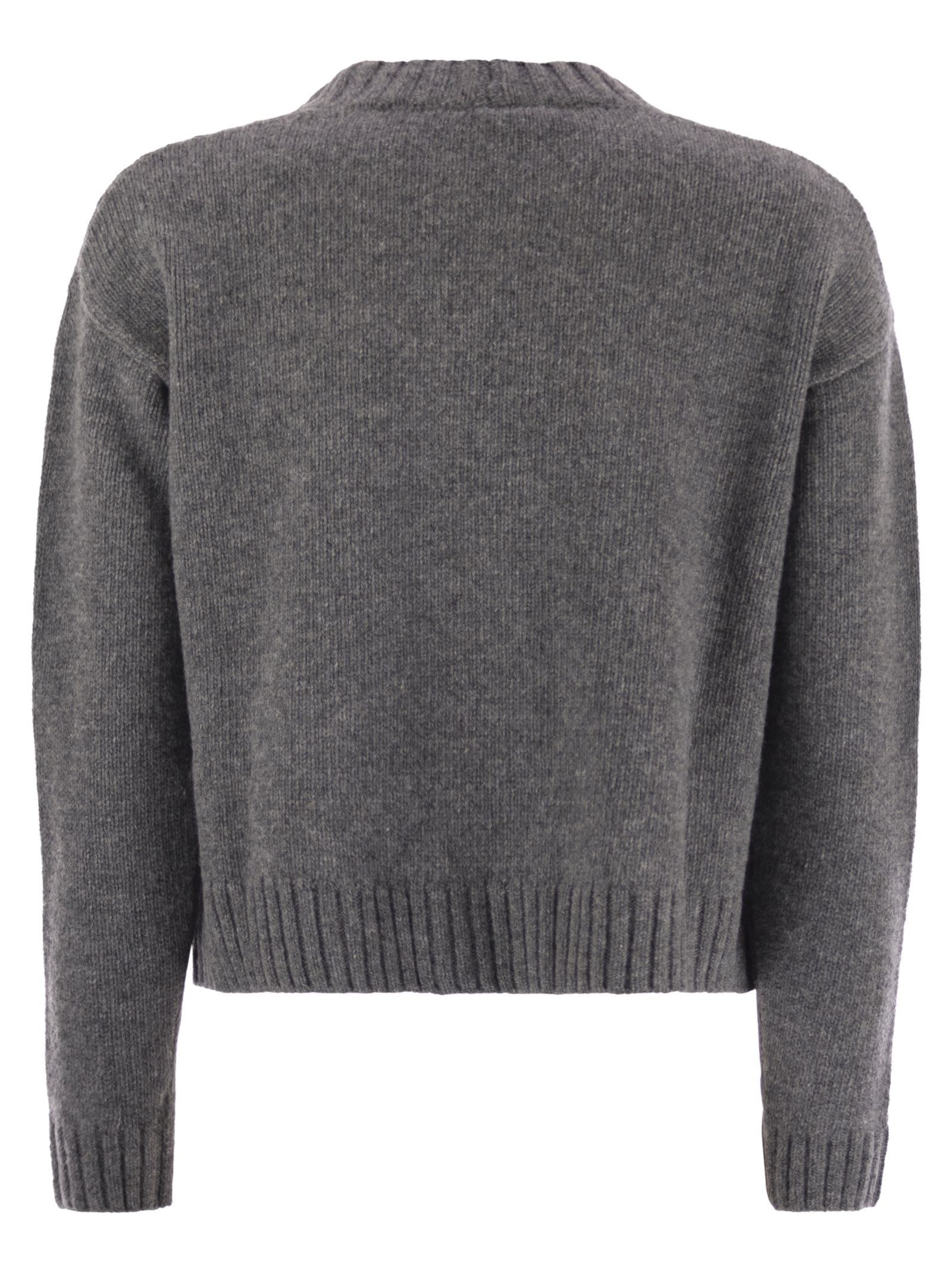 Weekend Max Mara Long-sleeved Sweater In Black