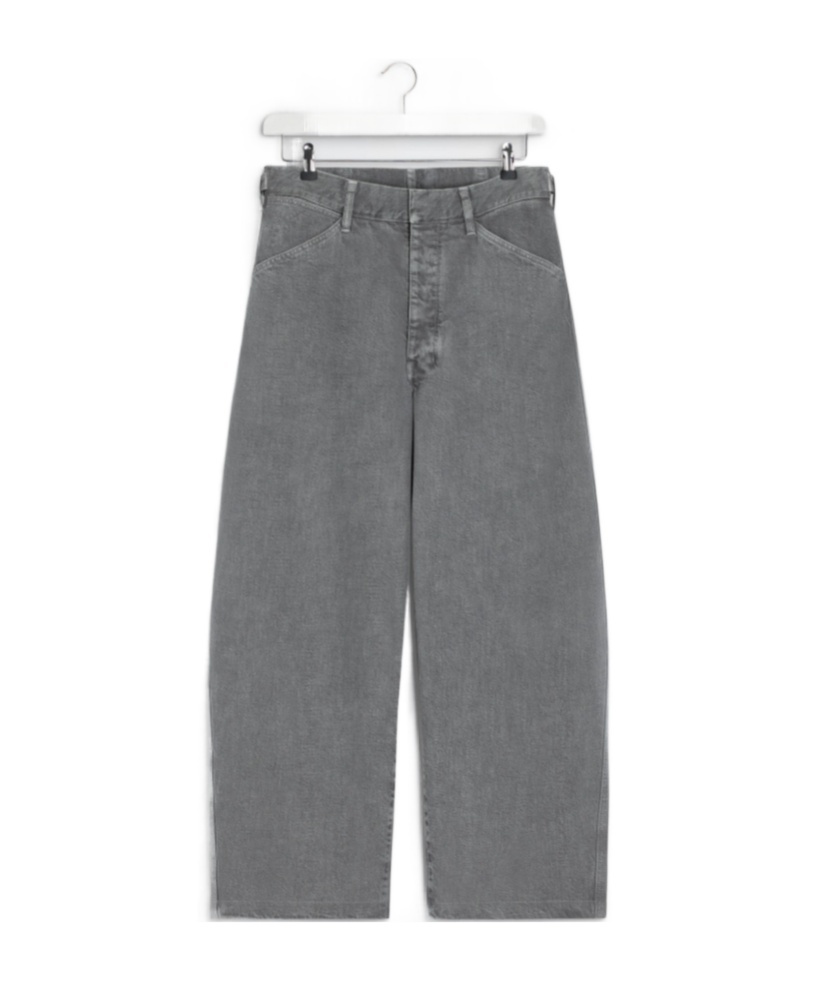 Lemaire Adjustable-waist-strap Jeans In Gray