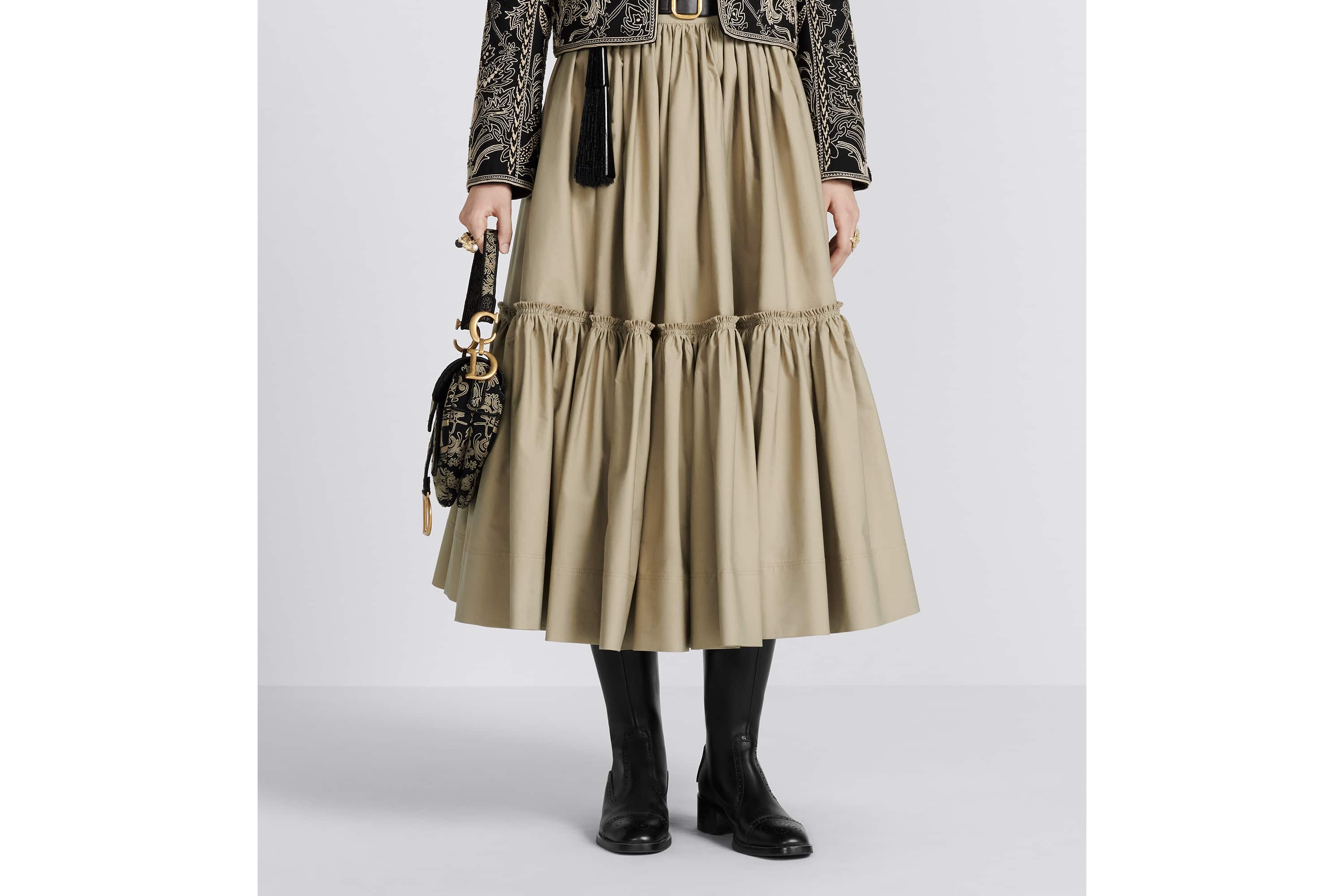 Dior Flared Skirt In Nude