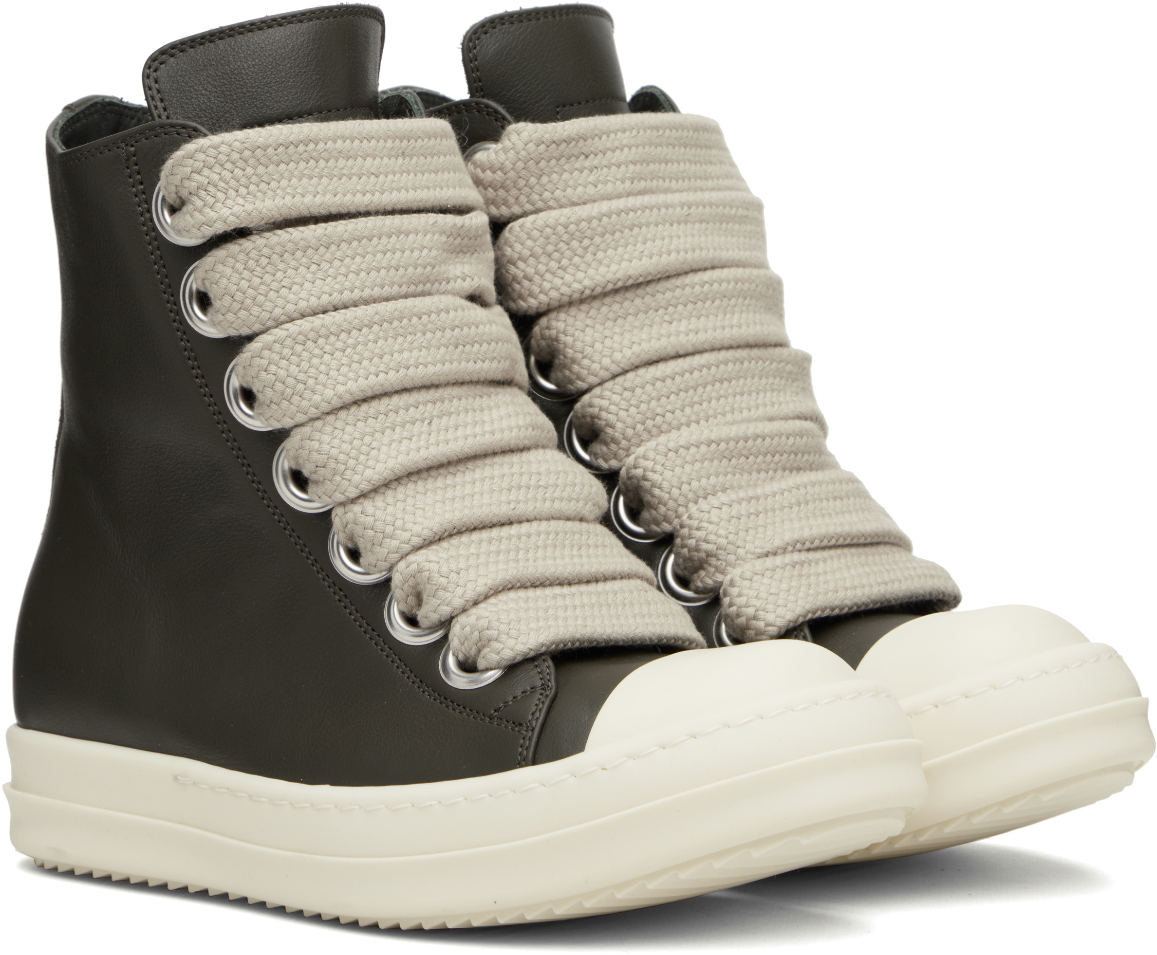 Rick Owens Ssense Exclusive Black Kembra Pfahler Edition Jumbo Lace Sneakers In Black
