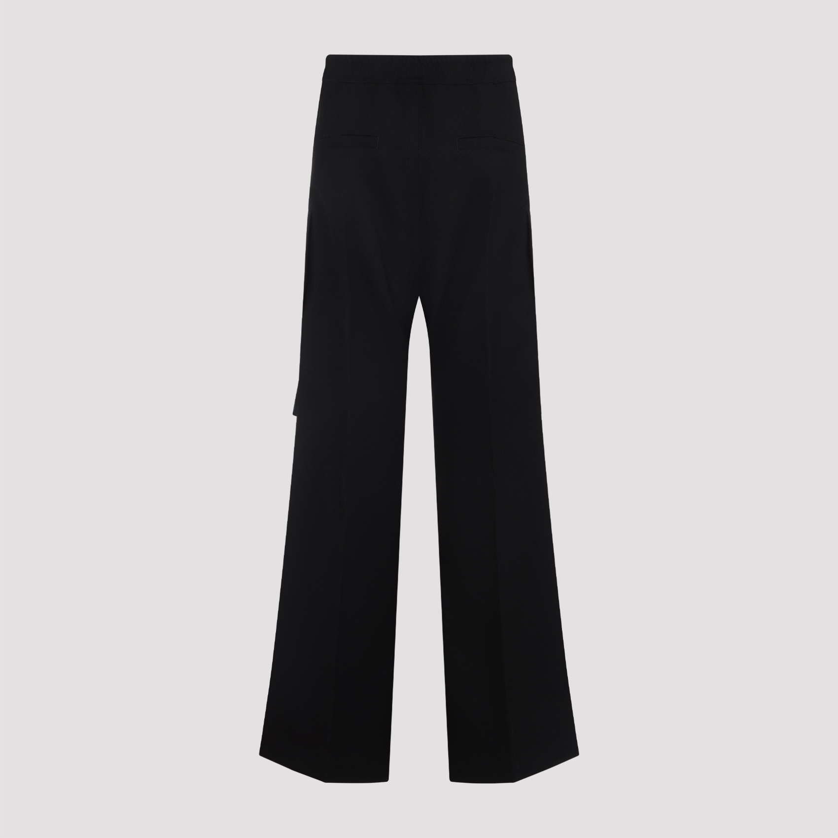 Rick Owens Wide-leg Trousers With High Waist And Utility Pockets In Black