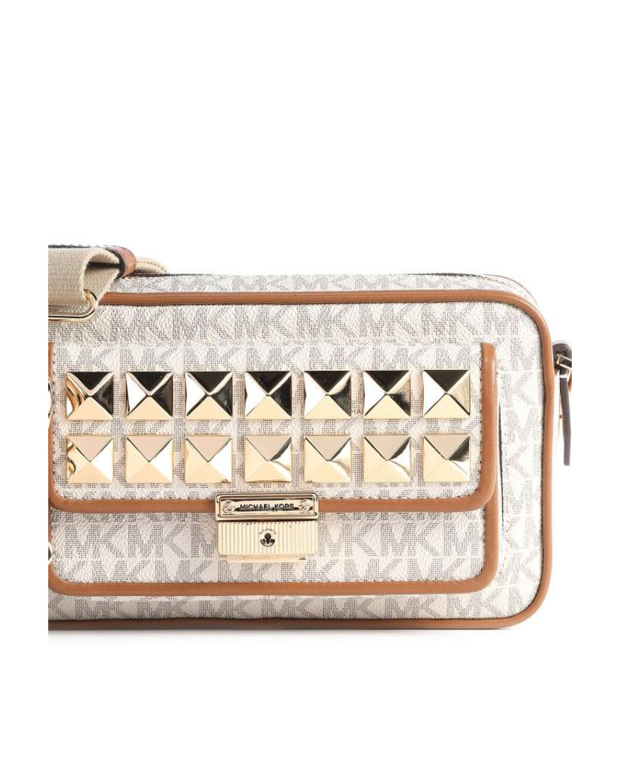 Michael Kors Camera Cross-body Leather Bag In White
