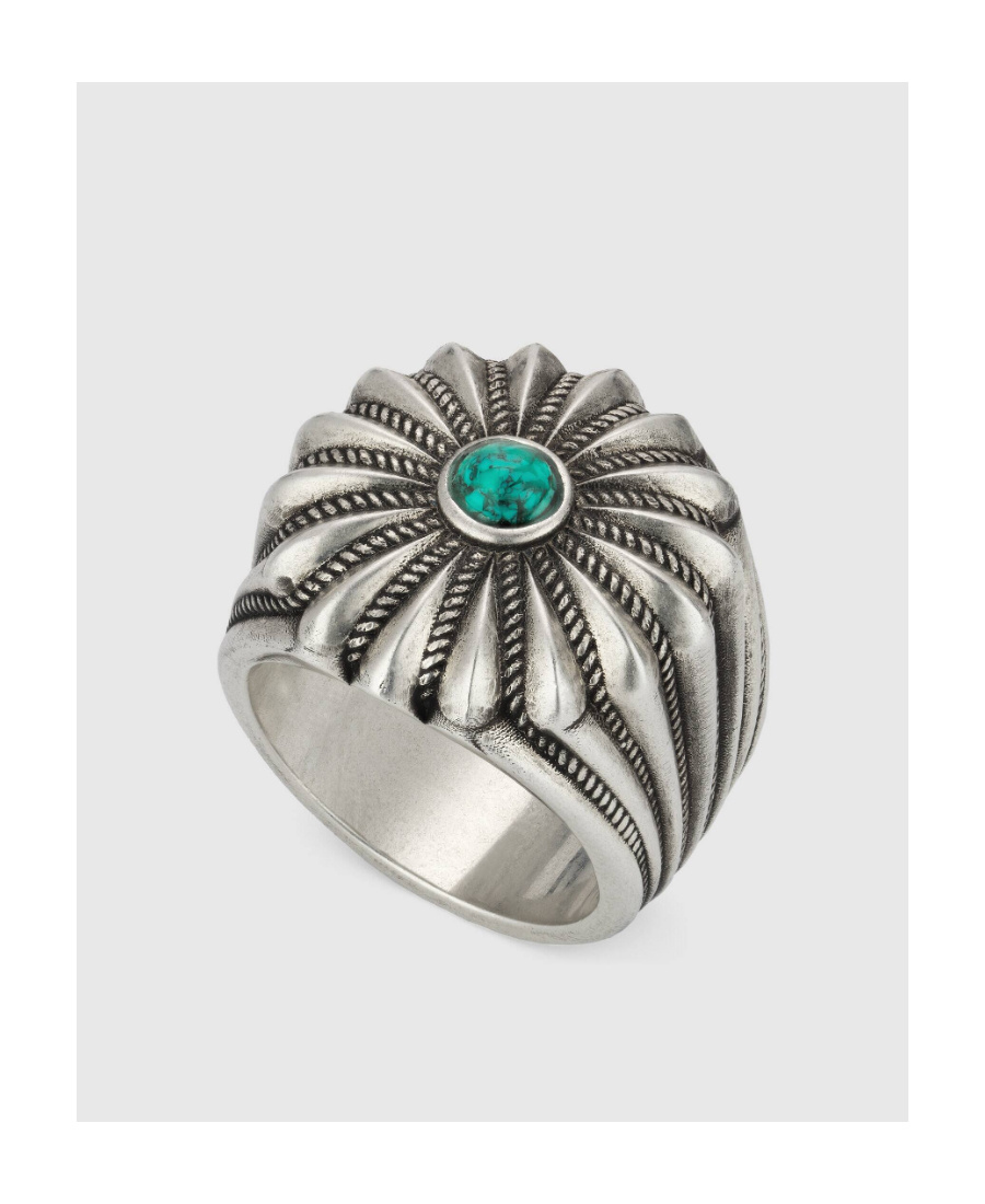 Gucci Interlocking G Flower Ring In Gray
